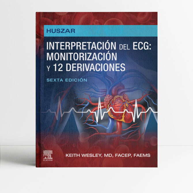 Portada de libro HUSZAR Interpretación del ECG Monitorización y 12 Derivaciones 6a edición