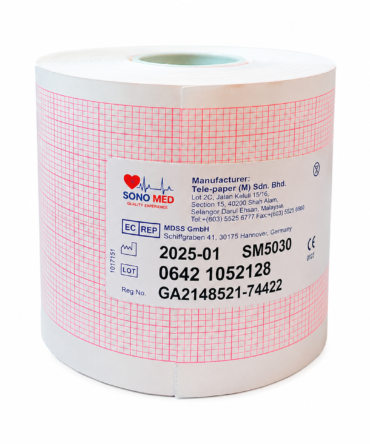 Papel para ECG SONOMED 50 mm x 30 m – Pack x 10 rollos