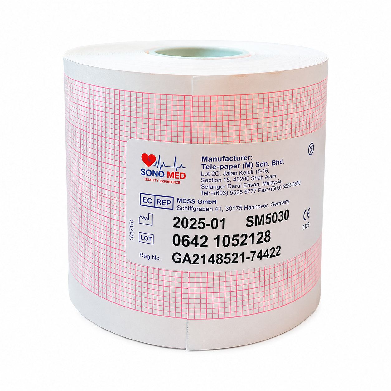 Papel para ECG SONOMED 50 mm x 30 m – Pack x 10 rollos